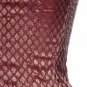 Maroon Ethnic Brocade Fabric Steel Boning Underbust Fashion Corset Waist Cincher (Body Waist-38inch)