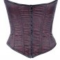 Brown Jacquard Fabric Steel Boning Underbust Fashion Corset Waist Cincher (Body Waist-28inch)