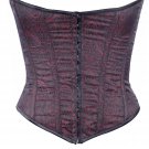 Brown Jacquard Fabric Steel Boning Underbust Fashion Corset Waist Cincher (Body Waist-30inch)