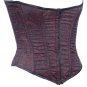 Brown Jacquard Fabric Steel Boning Underbust Fashion Corset Waist Cincher (Body Waist-32inch)