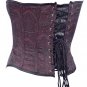 Brown Jacquard Fabric Steel Boning Underbust Fashion Corset Waist Cincher (Body Waist-40inch)