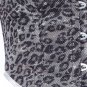 Grey & Silver Shining Fabric Steel Boning Underbust Fashion Corset Waist Cincher (Body Waist-30inch)