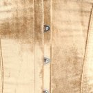 Beige Velvet Fabric Steel Boning Overbust Fashion Corset Waist Cincher (Body Waist-24inch)