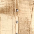 Beige Velvet Fabric Steel Boning Overbust Fashion Corset Waist Cincher (Body Waist-32inch)