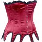 Maroon Satin Fabric Steel Boning Overbust Fashion Corset Waist Cincher (Body Waist-30inch)