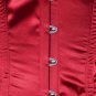 Red Satin Fabric Steel Boning Overbust Fashion Corset Waist Cincher (Body Waist-30inch)