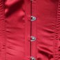 Red Satin Fabric Steel Boning Overbust Fashion Corset Waist Cincher (Body Waist-34inch)