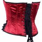Red Satin Fabric Steel Boning Overbust Fashion Corset Waist Cincher (Body Waist-36inch)
