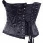 Black Satin Fabric Steel Boning Overbust Fashion Corset Waist Cincher (Body Waist-24inch)