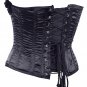 Black Satin Fabric Steel Boning Overbust Fashion Corset Waist Cincher (Body Waist-34inch)