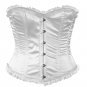 White Satin Fabric Steel Boning Overbust Fashion Corset - Miracle Corsets (Body Waist-32inch)