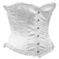 White Satin Fabric Steel Boning Overbust Fashion Corset - Miracle Corsets (Body Waist-32inch)