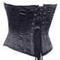 Black Satin Fabric Steel Boning Underbust Fashion Corset Waist Cincher (Body Waist-28inch)