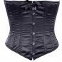 Black Satin Fabric Steel Boning Underbust Fashion Corset Waist Cincher (Body Waist-30inch)