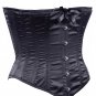 Black Satin Fabric Steel Boning Underbust Fashion Corset Waist Cincher (Body Waist-30inch)
