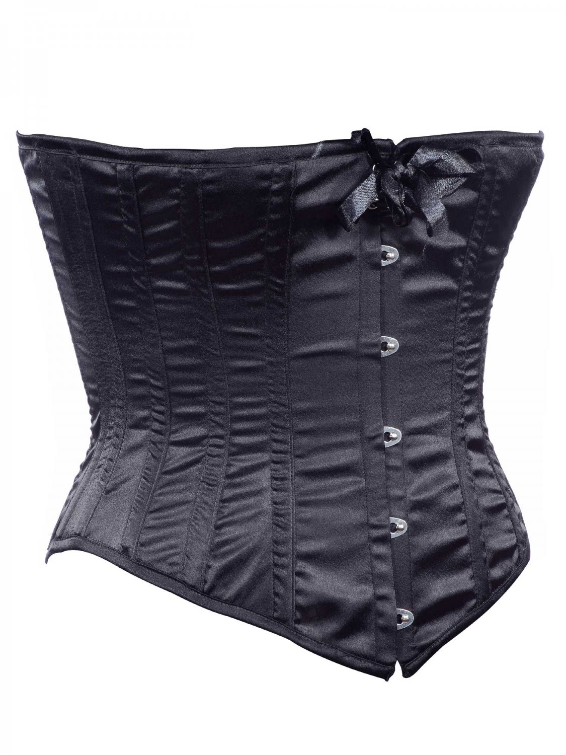 Black Satin Fabric Steel Boning Underbust Fashion Corset Waist Cincher Body Waist 36inch 3088