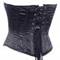 Black Satin Fabric Steel Boning Underbust Fashion Corset Waist Cincher (Body Waist-36inch)