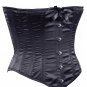 Black Satin Fabric Steel Boning Underbust Fashion Corset Waist Cincher (Body Waist-40inch)