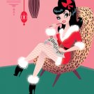 Naughty or Nice Pin Up Girl Christmas Card, Envelope Included Naughty or Nice Pin Up Girl Christmas Card, Envelope Included