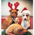 Dogs and Turkey Holiday Card, Envelope Included