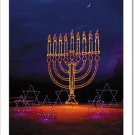 Menorah in Lights, Hanukkah Card, Envelope Included