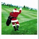 Golfing Santa Christmas Card, Envelope Included