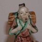 Vintage Porcelain Figure, Oriental Man Carrying Bamboo on Back