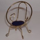 Vintage Doll House Furniture, Gold Colored Chair