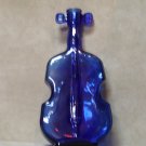 Vintage Cobalt Blue Glass Bass Shaped Bottle
