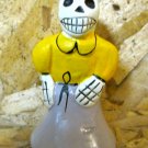 Quinoa Clay Day of the Dead Figure, Woman in Yellow and Purple
