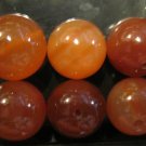 Medium Retro Orange Stone Beads, 6 Pieces
