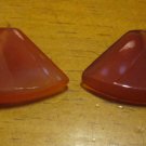 Retro Orange Stone Beads, 2 Pieces