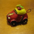 Small Ceramic Car Ornament, Red Car