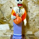 Clay Day of the Dead Figure, Peasant Woman Holding Pumpkin