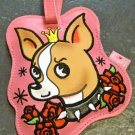 Vinyl Chihuahua Tattooed Pooch Luggage Tag Vinyl Chihuahua Tattooed Pooch Luggage Tag