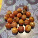 Retro Orange and Brown Marbled Colored Beads