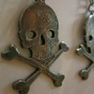 Hand Crafted Silver Skull and Cross Bones Earrings Hand Crafted Silver Skull and Cross Bones Earrings