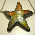 Hand Made Etched Starfish Pendant on Thin Silver Chain, Bracelet or Anklet Hand Made Etched Starfish Pendant on Thin Silver Chain, Bracelet or Anklet