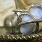 Light Blue Stone Wrapped with Thick Silver Wire, Hand Made Ring, Size 6 Light Blue Stone Wrapped with Thick Silver Wire, Hand Made Ring, Size 6