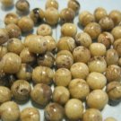 Cream and Tan Swirl Beads