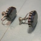 Vintage Marcsite Stones in Silver Settings, Screw Backs Earrings Vintage Marcsite Stones in Silver Settings, Screw Backs Earrings