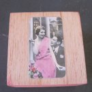 Wooden Box with Vintage Couple Image on Top Wooden Box with Vintage Couple Image on Top