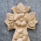 Hand Made Clay Cross with Flower Design 1 Hand Made Clay Cross with Flower Design 1