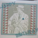 "Happy Birthday" Retro Print Birthday Card