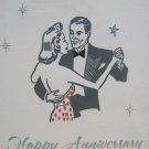 "Happy Anniversary", Retro Print Anniversary Card