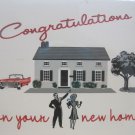 "Congratulations on Your New Home" Retro Print New House Card "Congratulations on Your New Home" Retro Print New House Card