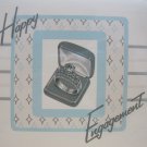 "Happy Engagement" Retro Print Engagement Card
