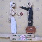 Day of the Dead Bride and Groom Wooden Fighters