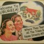 "Welcome to Suburbia!. . ." Square Magnet