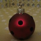 Red Glass Ball with Black Polka Dots, Ornament Photo Holder